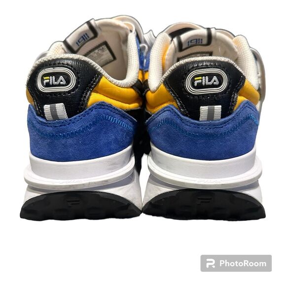 Fila Men\'s White and Blue Trainers main image 6